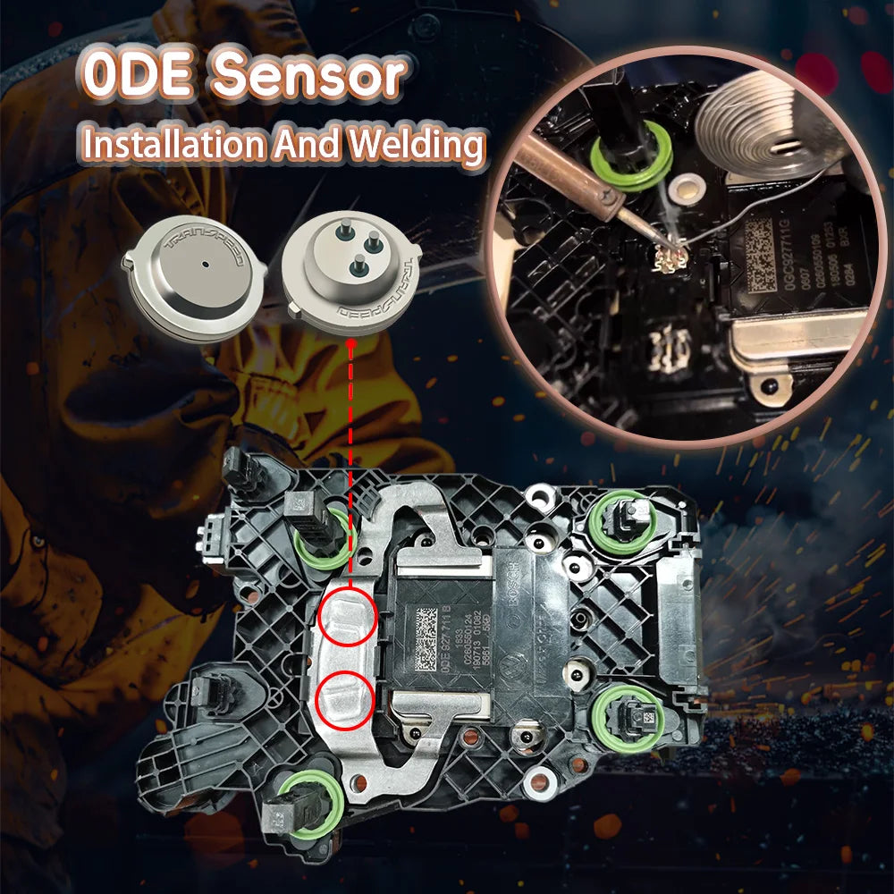 Pair 0DE 0GC DQ380 DQ381 DQ500 Transmission Pressure Sensor Control Unit TCM TCU 725.0 for Audi Q3 VW Scirocco Tiguan