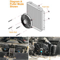 Universal 7/9/10/12/14/16 Inches 12V 80W 2100RPM Car Air Conditioning Electronic Radiator Cooling Fan Blade Electric Cool Kit