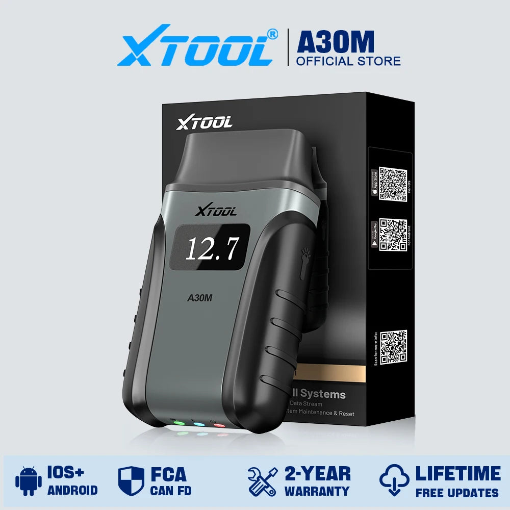 Anyscan A30M Bluetooth OBD2 Scanner Car Diagnostic Tools 26+ Reset Service Code Reader CANFD Protocol Lifetime Free Update