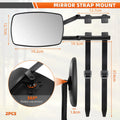 360 Rotation Caravan Trailer Car Towing Mirror Adjustable Tow Duals Mirror Extension Strap Rear View Side Spots Blind Mirror