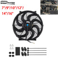 Universal 7/9/10/12/14/16 Inches 12V 80W 2100RPM Car Air Conditioning Electronic Radiator Cooling Fan Blade Electric Cool Kit