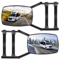 360 Rotation Caravan Trailer Car Towing Mirror Adjustable Tow Duals Mirror Extension Strap Rear View Side Spots Blind Mirror