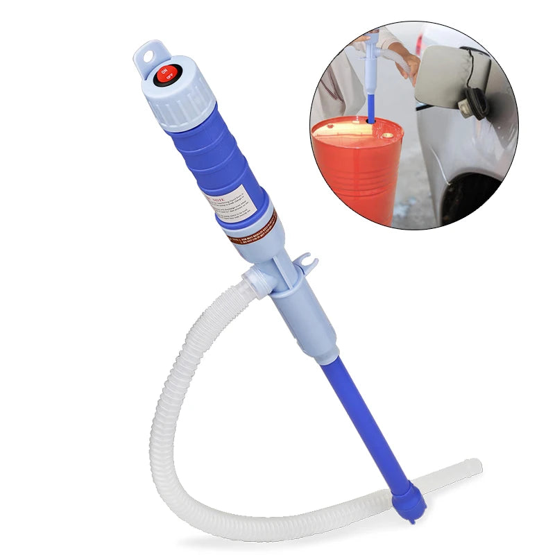1Pc Electric Oil Pump Siphon Liquid Transfer Pump Handheld Pump Battery Operated Water Gas Tools Portable Car Siphon Petrol Fuel